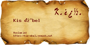 Kis Ábel névjegykártya