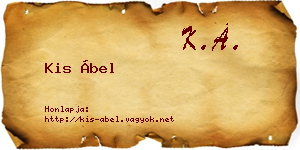 Kis Ábel névjegykártya
