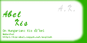 abel kis business card